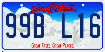 SD license plate 99BL16