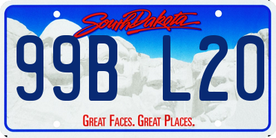 SD license plate 99BL20