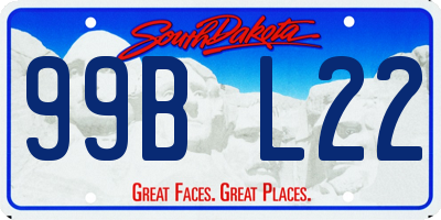 SD license plate 99BL22