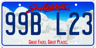 SD license plate 99BL23