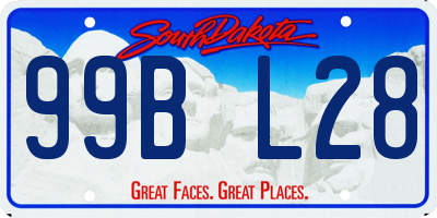 SD license plate 99BL28