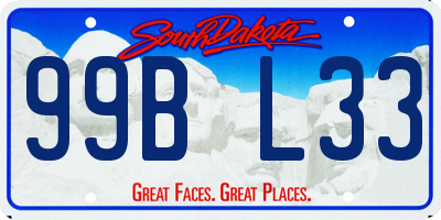 SD license plate 99BL33