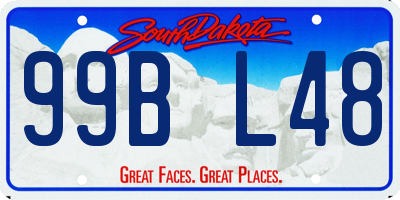 SD license plate 99BL48