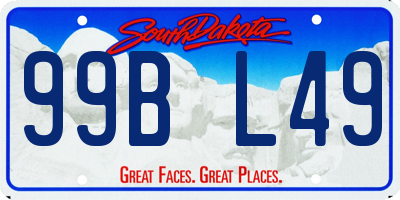 SD license plate 99BL49
