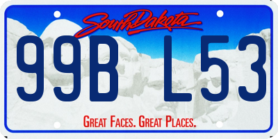 SD license plate 99BL53