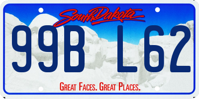 SD license plate 99BL62