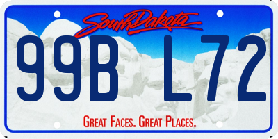 SD license plate 99BL72
