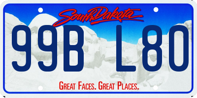 SD license plate 99BL80