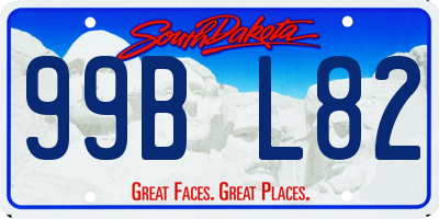 SD license plate 99BL82