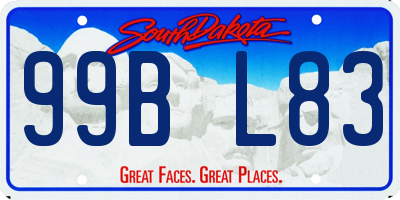 SD license plate 99BL83