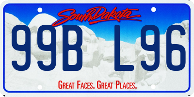 SD license plate 99BL96