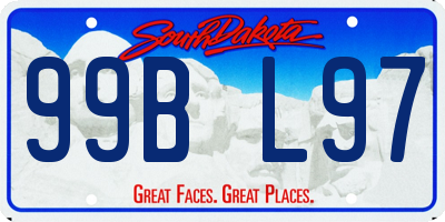 SD license plate 99BL97