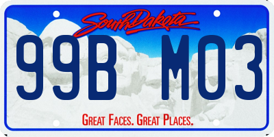 SD license plate 99BM03