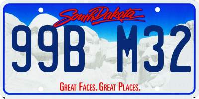 SD license plate 99BM32
