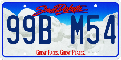 SD license plate 99BM54