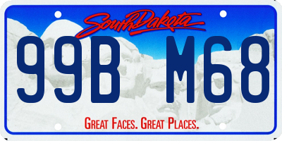 SD license plate 99BM68