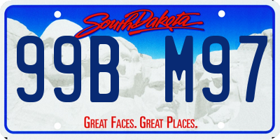 SD license plate 99BM97