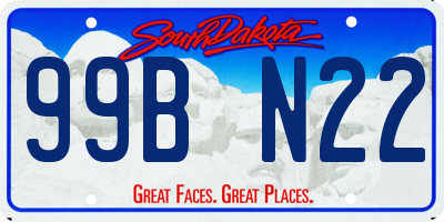 SD license plate 99BN22