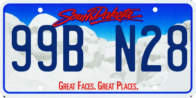 SD license plate 99BN28