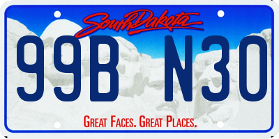 SD license plate 99BN30