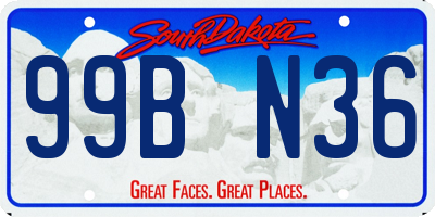 SD license plate 99BN36