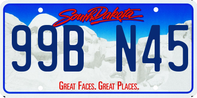 SD license plate 99BN45