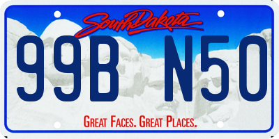 SD license plate 99BN50