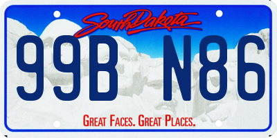 SD license plate 99BN86