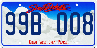 SD license plate 99BO08