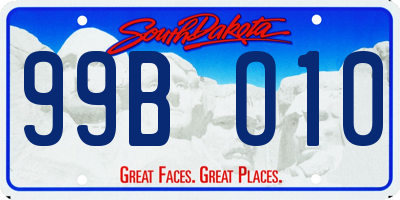 SD license plate 99BO10