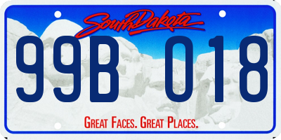 SD license plate 99BO18