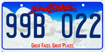 SD license plate 99BO22