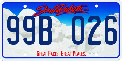 SD license plate 99BO26