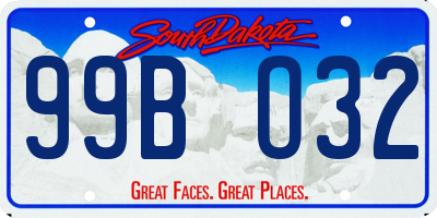 SD license plate 99BO32