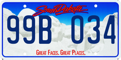 SD license plate 99BO34