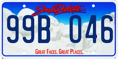SD license plate 99BO46
