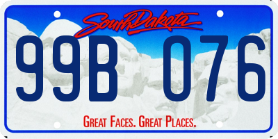 SD license plate 99BO76