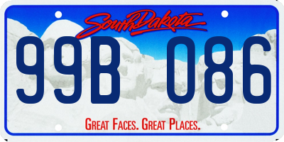 SD license plate 99BO86