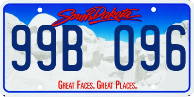 SD license plate 99BO96