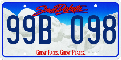SD license plate 99BO98