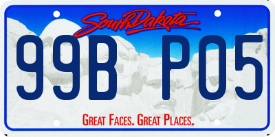 SD license plate 99BP05
