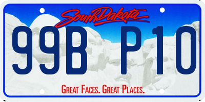 SD license plate 99BP10