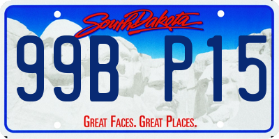 SD license plate 99BP15