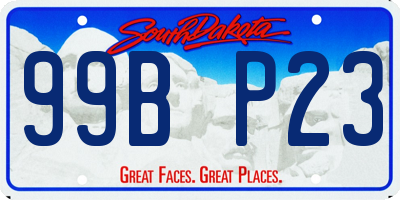 SD license plate 99BP23