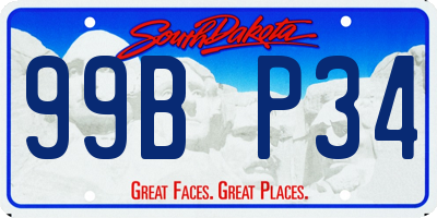 SD license plate 99BP34