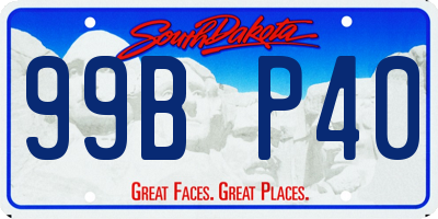 SD license plate 99BP40