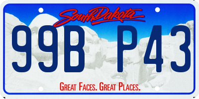 SD license plate 99BP43