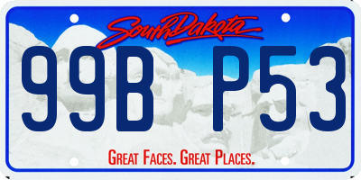 SD license plate 99BP53