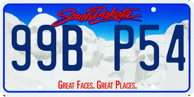 SD license plate 99BP54