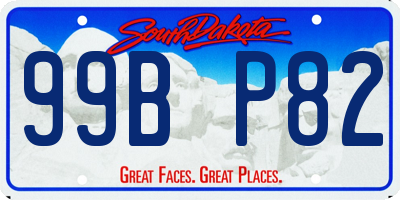 SD license plate 99BP82
